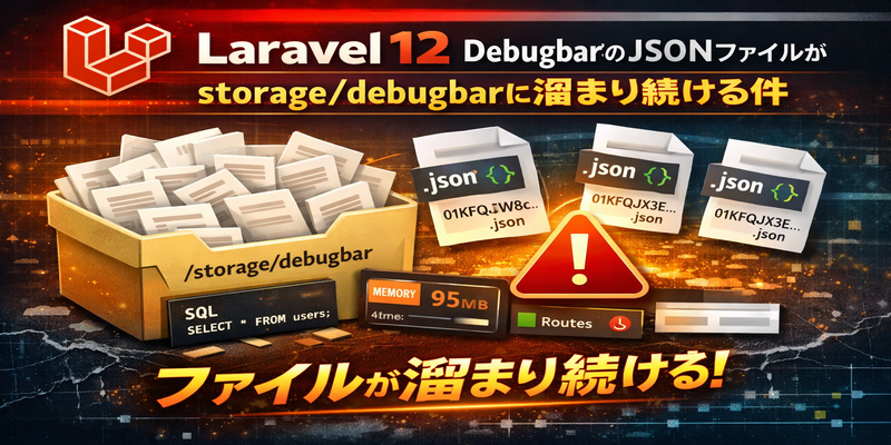 Laravel12｜ Debugbar の JSON ファイルが storage/debugbar に溜まり続ける件について