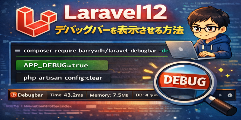 Laravel 12｜デバッグバーを表示させる方法